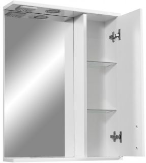 Зеркало-шкаф с подсветкой Stella Polar Фантазия 55см белый SP-00000224